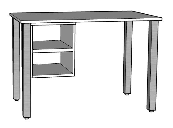 Urban Hanging Pedestal with 2 Open Compartments